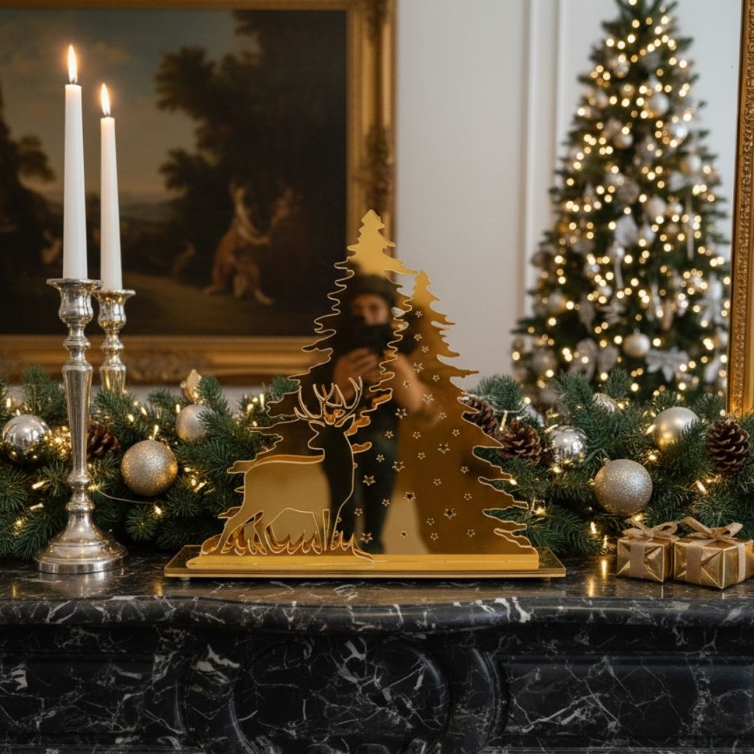 Decorazione Natalizia Alberi e Renna