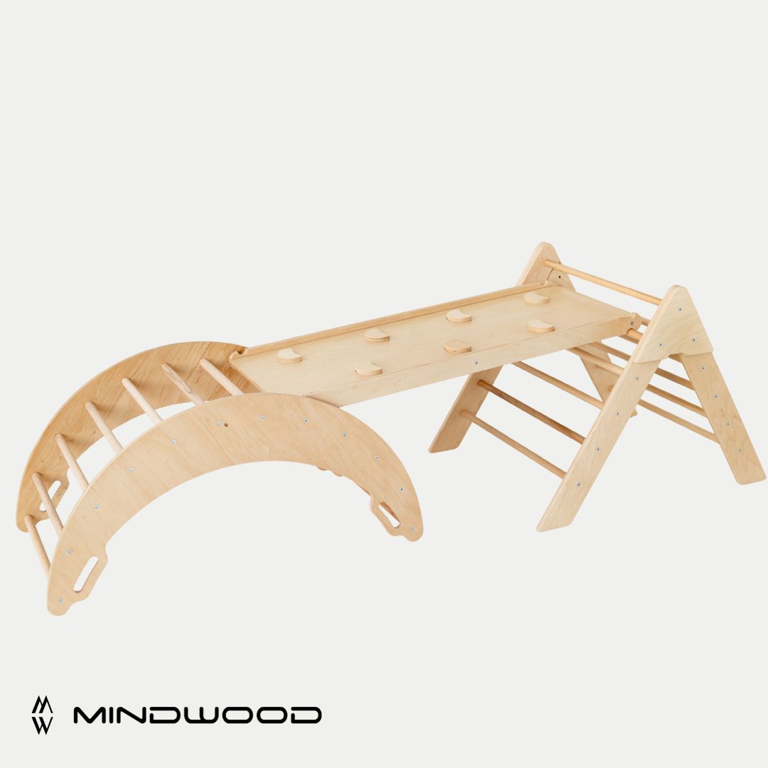 Maxi Set 3 Pezzi Pikler Triangolo + Rampa + Arco