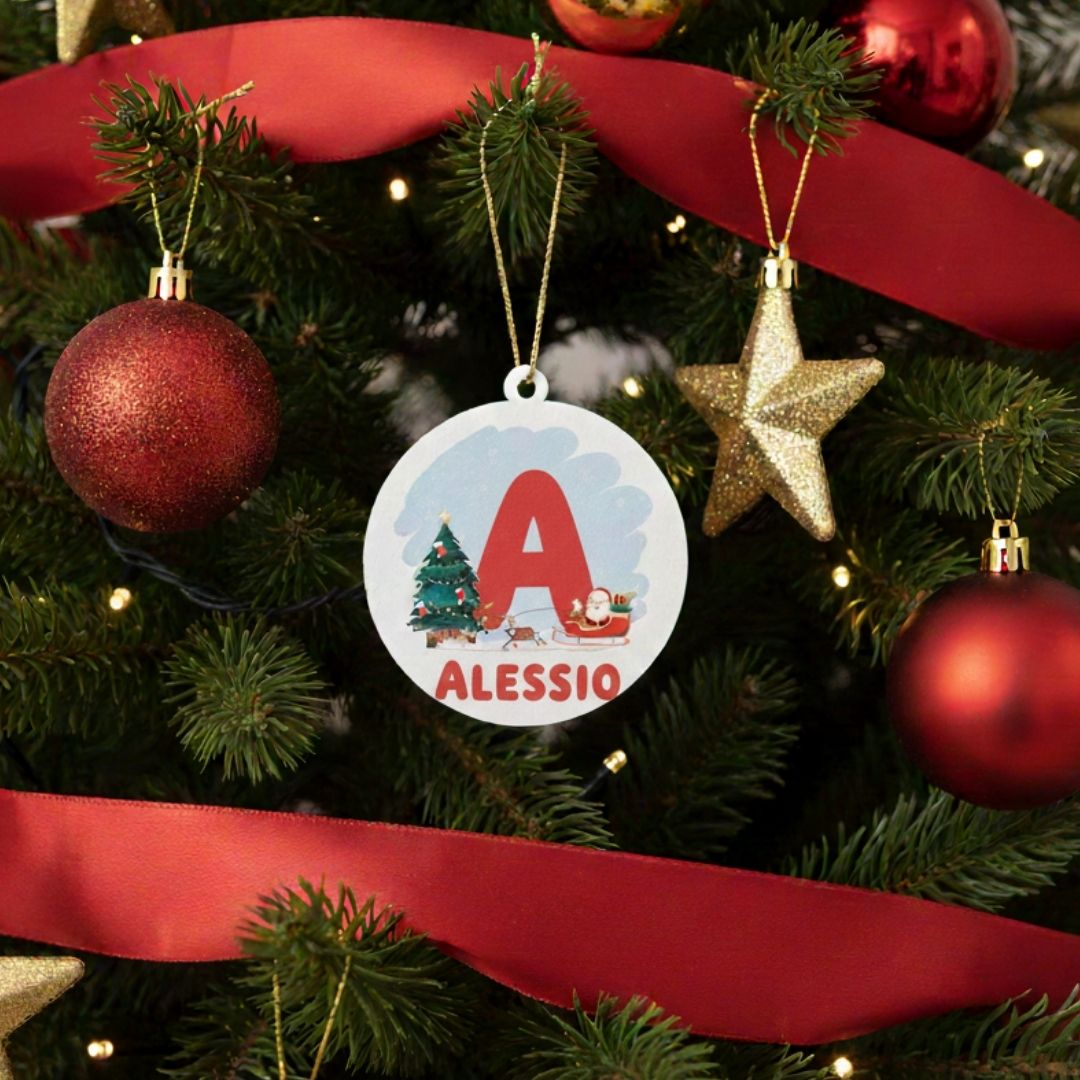 Pallina in Legno personalizzata Iniziale