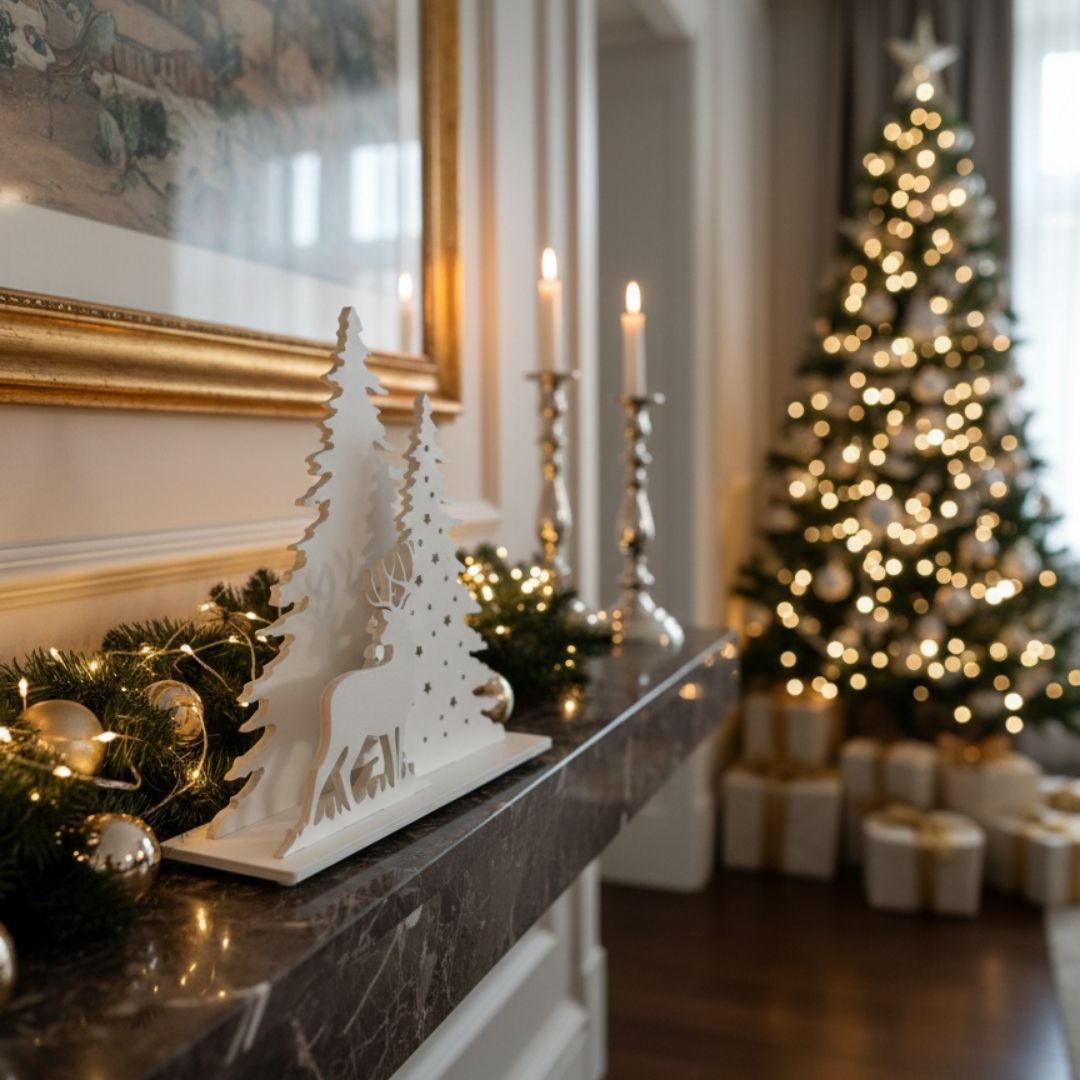 Decorazione Natalizia Alberi e Renna