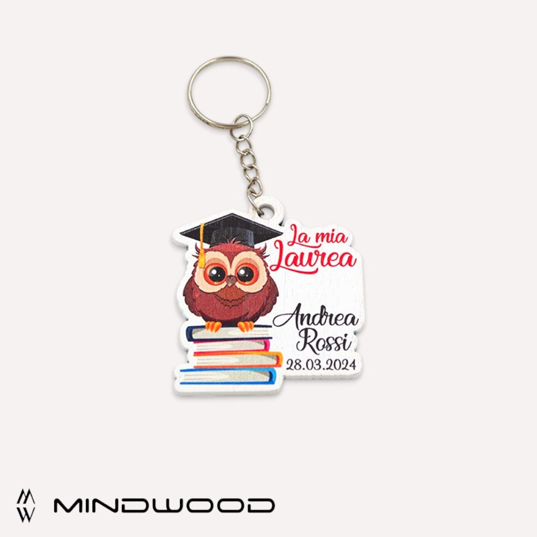 Ciondolo Laurea Gufo Personalizzabile