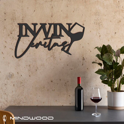 Scritta in Legno In Vino Veritas