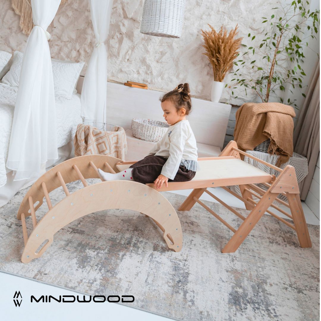 Maxi Set 3 Pezzi Pikler Triangolo + Rampa + Arco