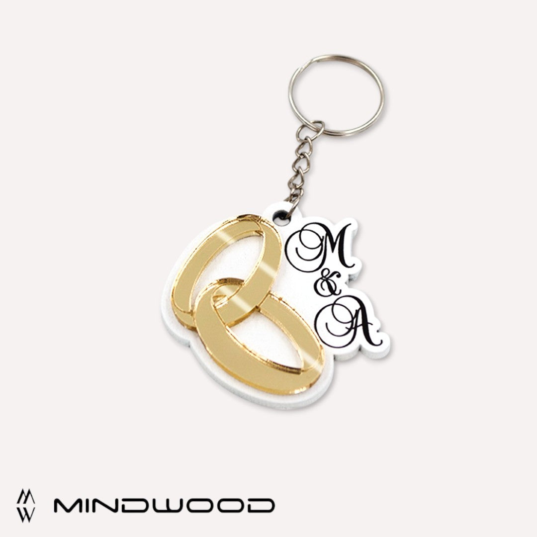 Ciondolo Anelli Iniziali Sposi