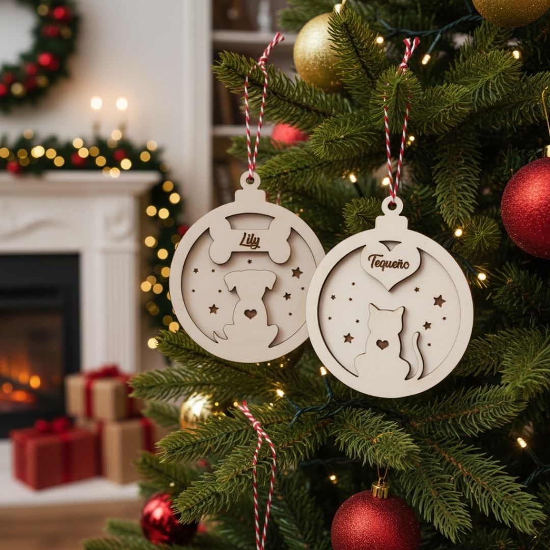Pallina in legno PetXmas