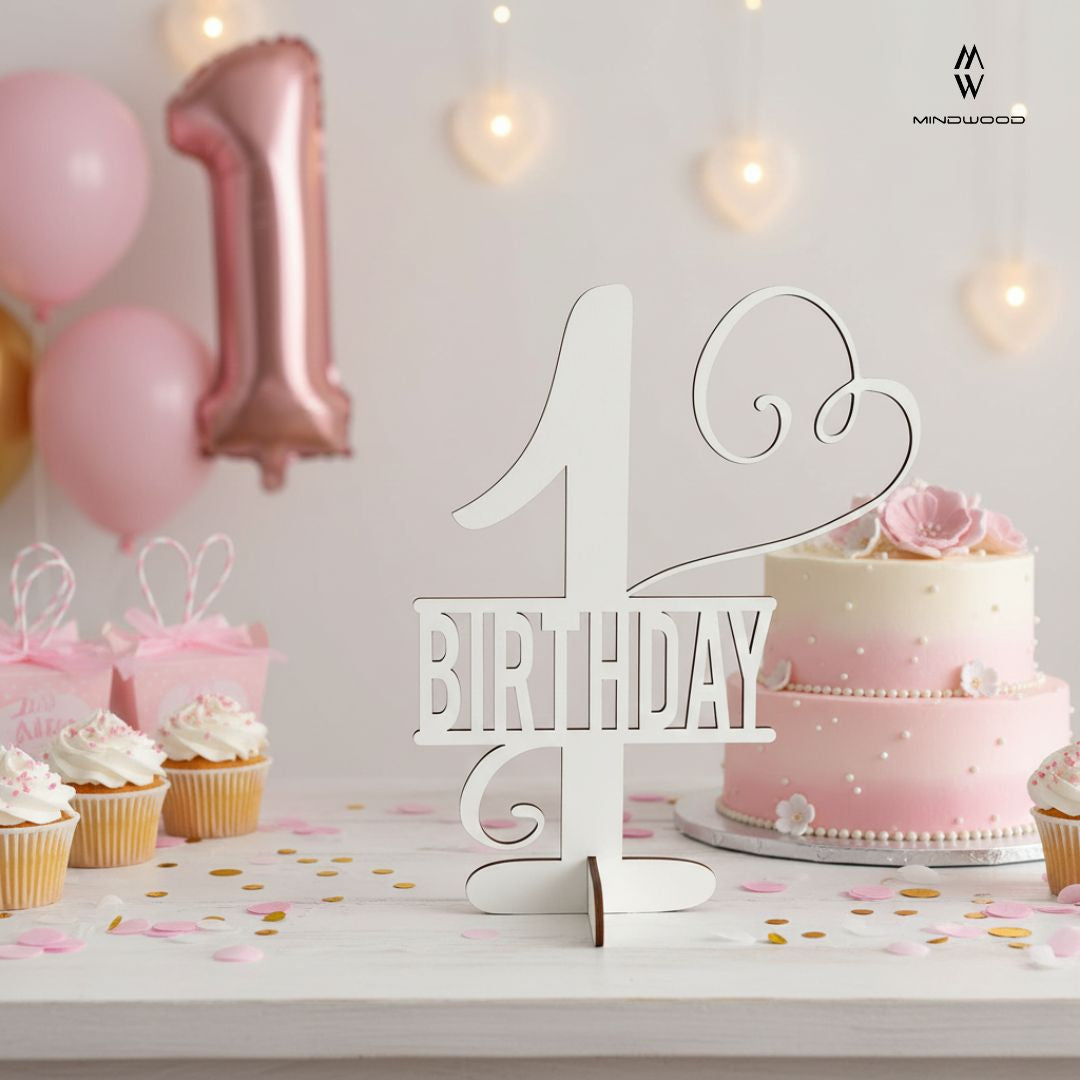 Decorazione da Tavolo in Legno verniciato e Plexiglass Specchiato