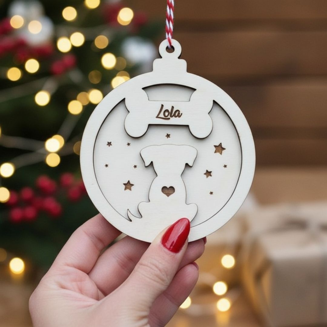 Pallina in legno PetXmas