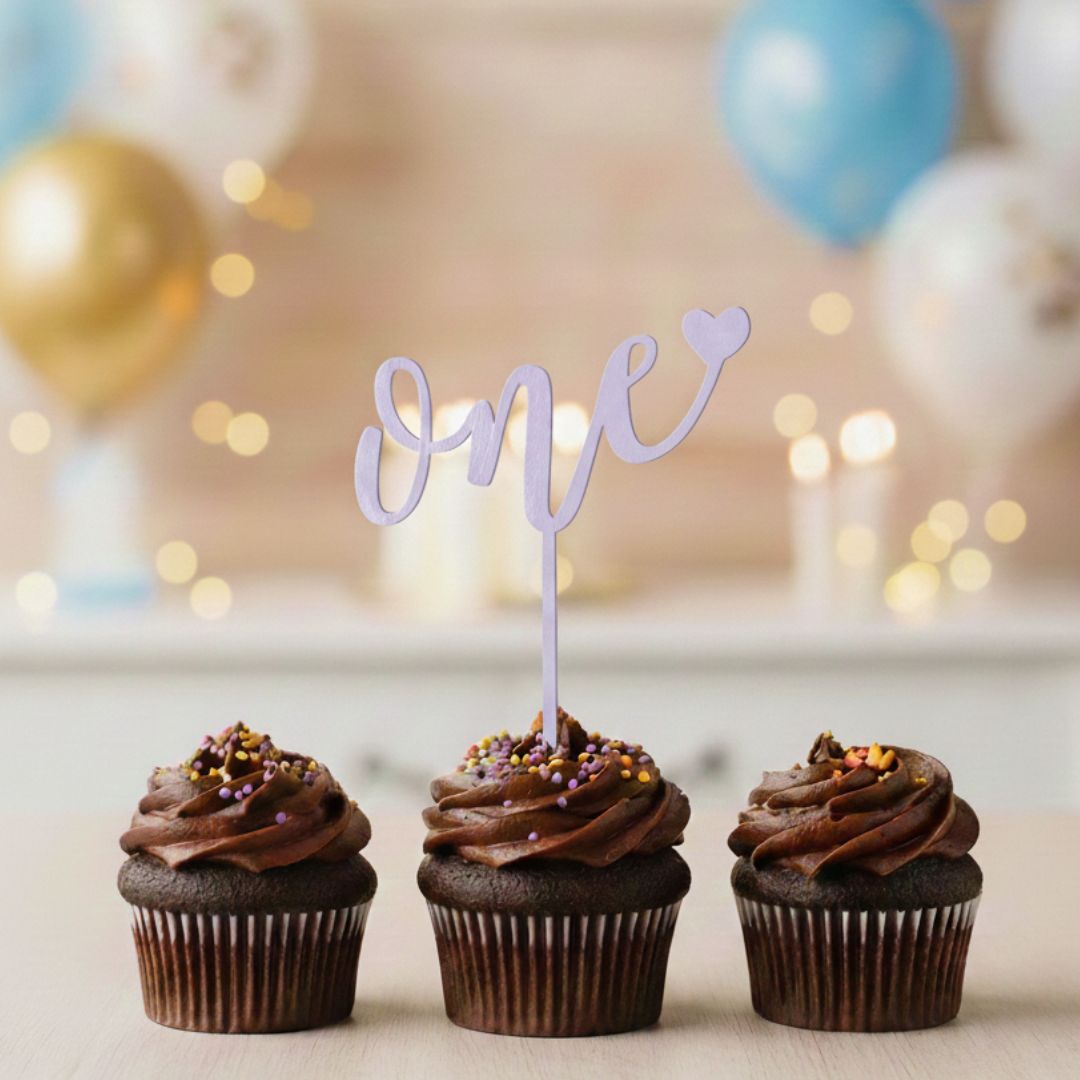 CakeTopper in Legno verniciato One