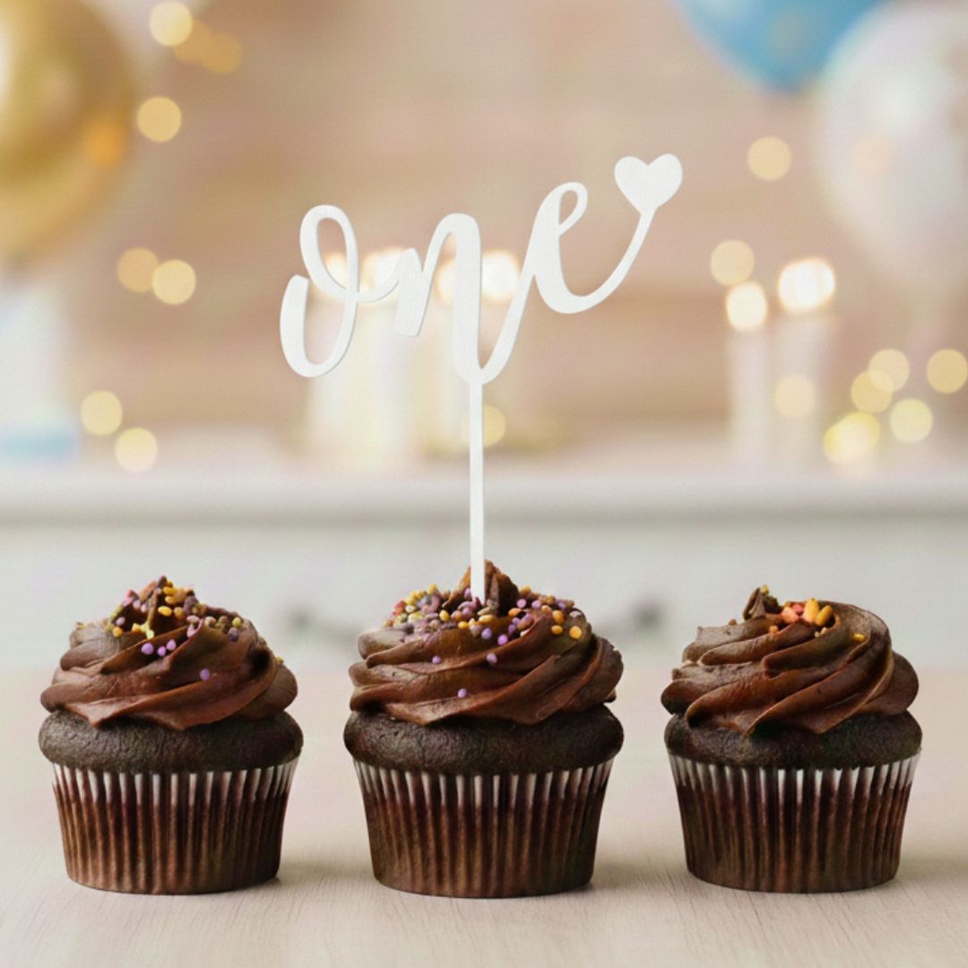 CakeTopper in Legno verniciato One