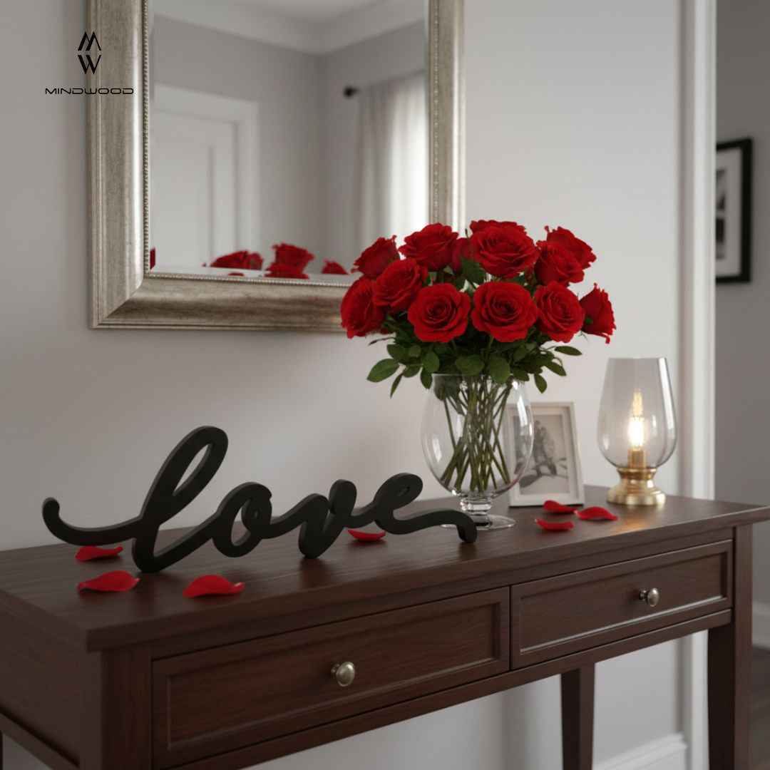 Scritta in Legno d'appoggio Love