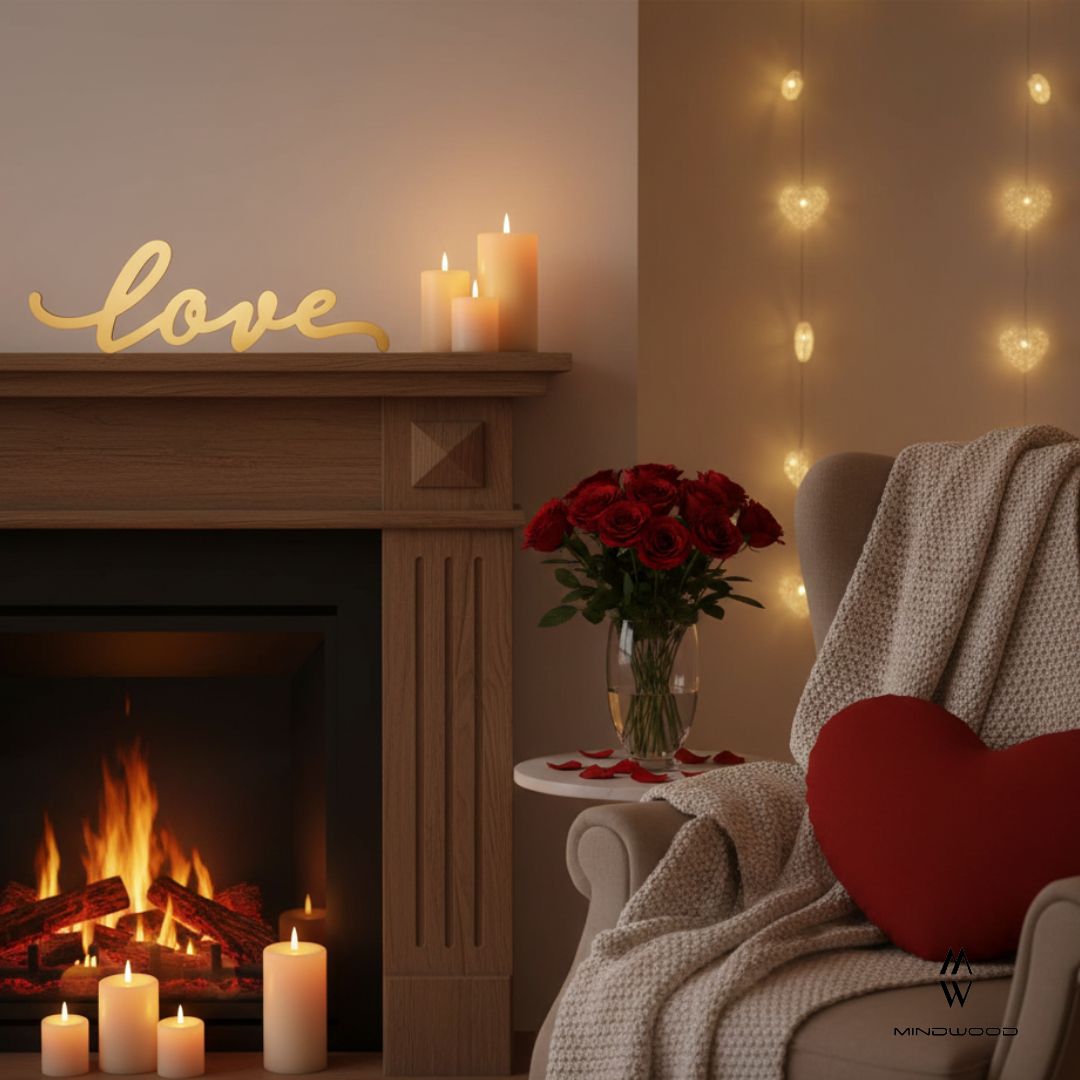 Scritta in Legno d'appoggio Love