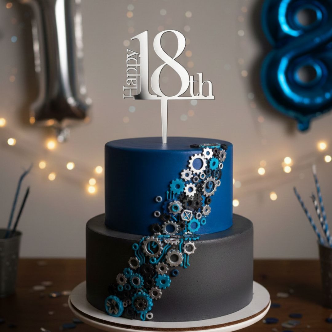 CakeTopper Plex Happy 18th