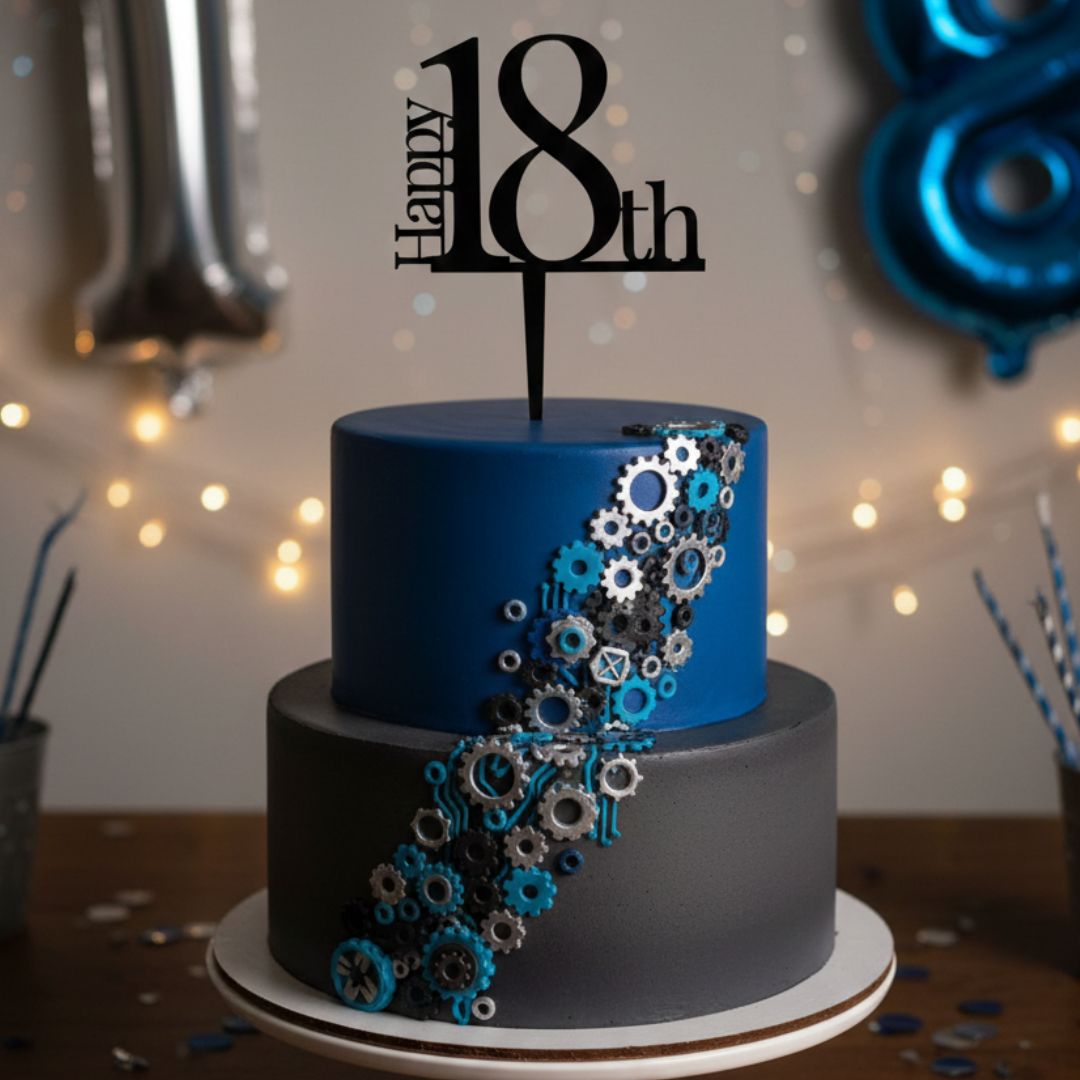 CakeTopper Plex Happy 18th