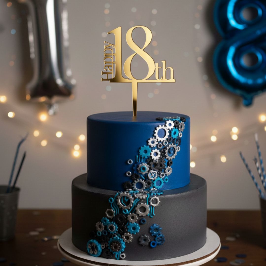 CakeTopper Plex Happy 18th