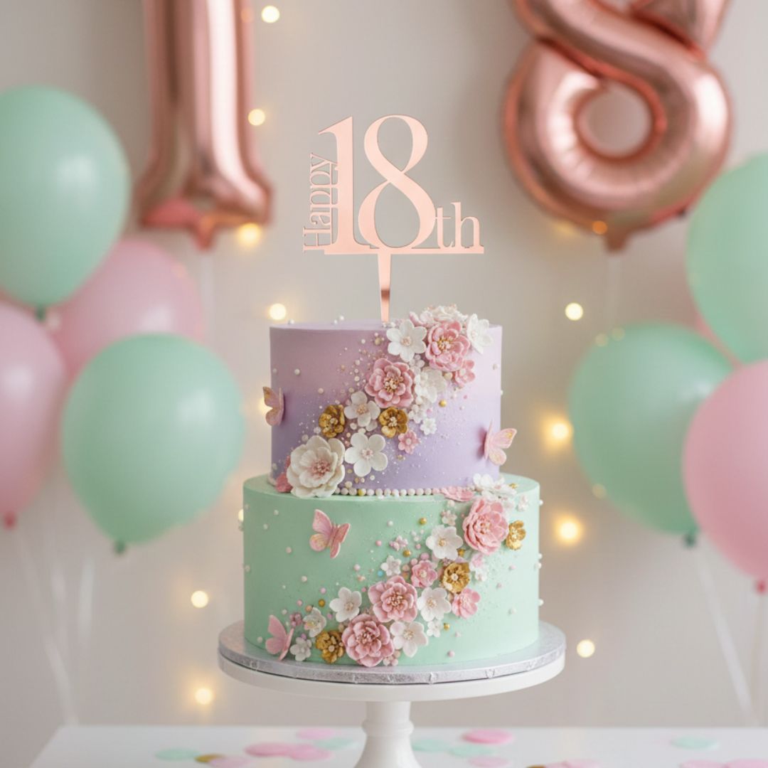 CakeTopper Plex Happy 18th
