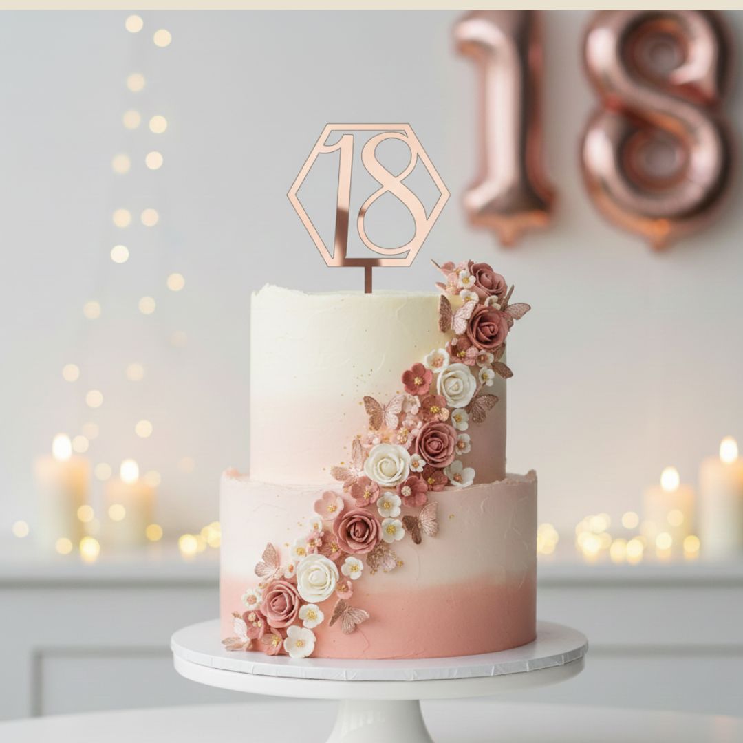 CakeTopper 18 esagonale