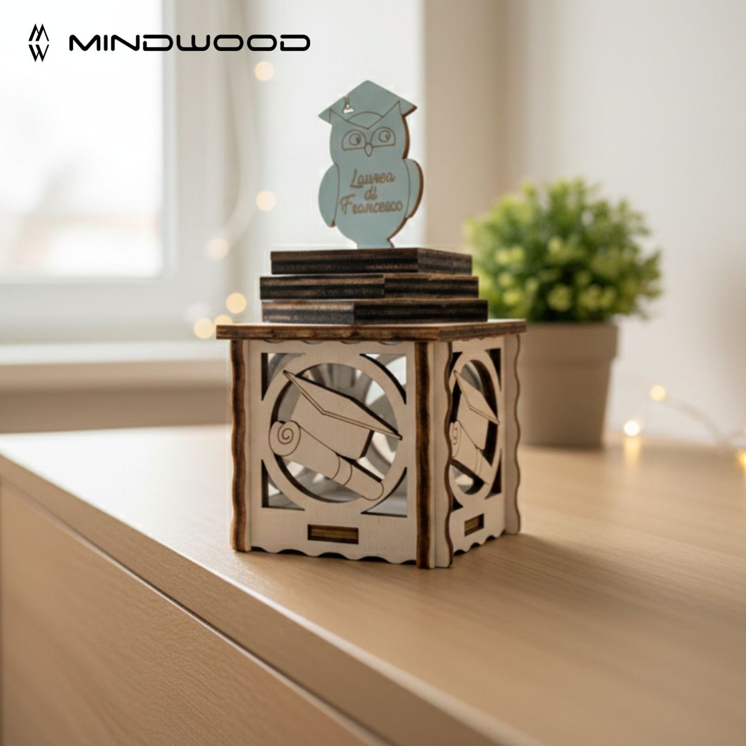 Scatola Portaconfetti Laurea Personalizzabile con Gufo