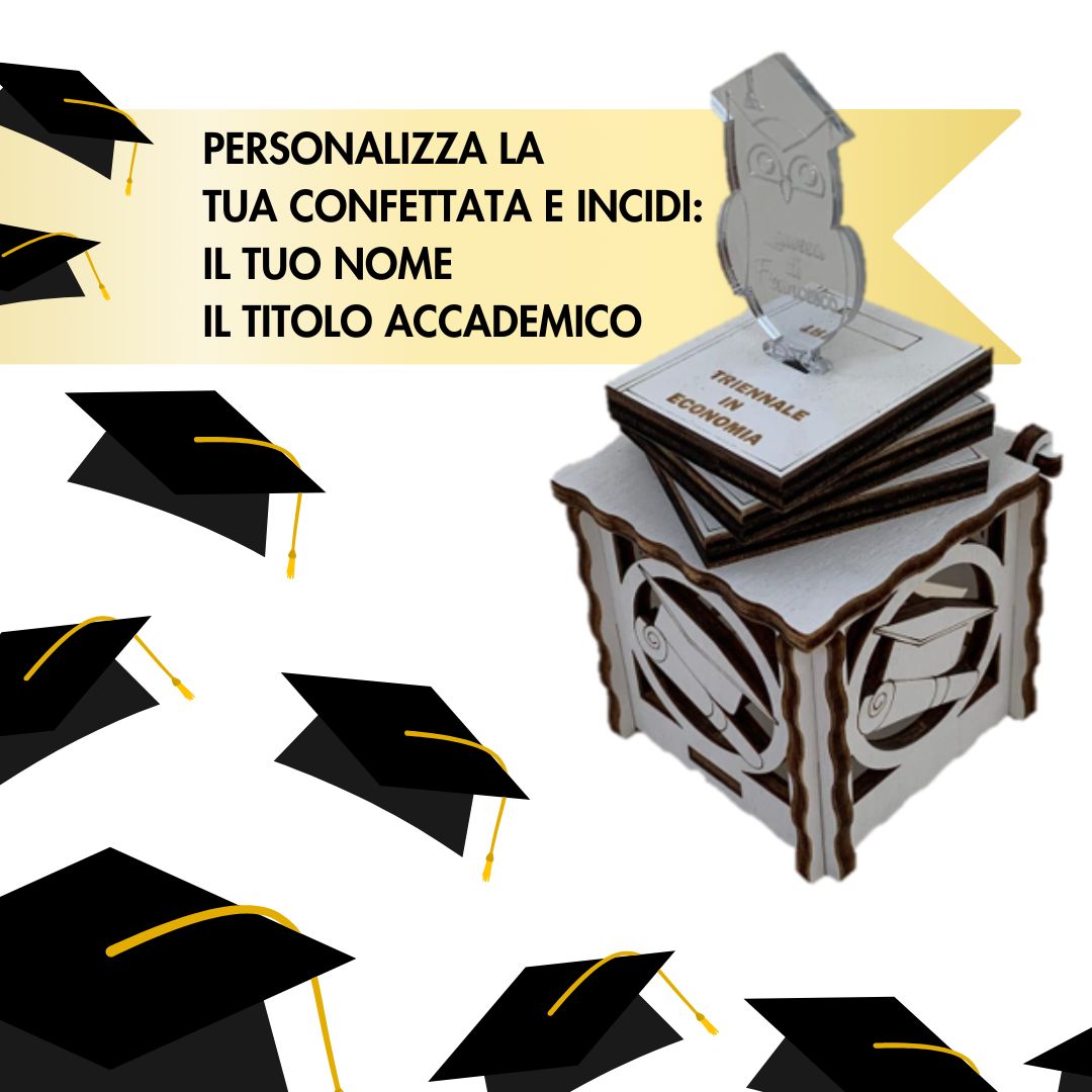 Scatola Portaconfetti Laurea Personalizzabile con Gufo
