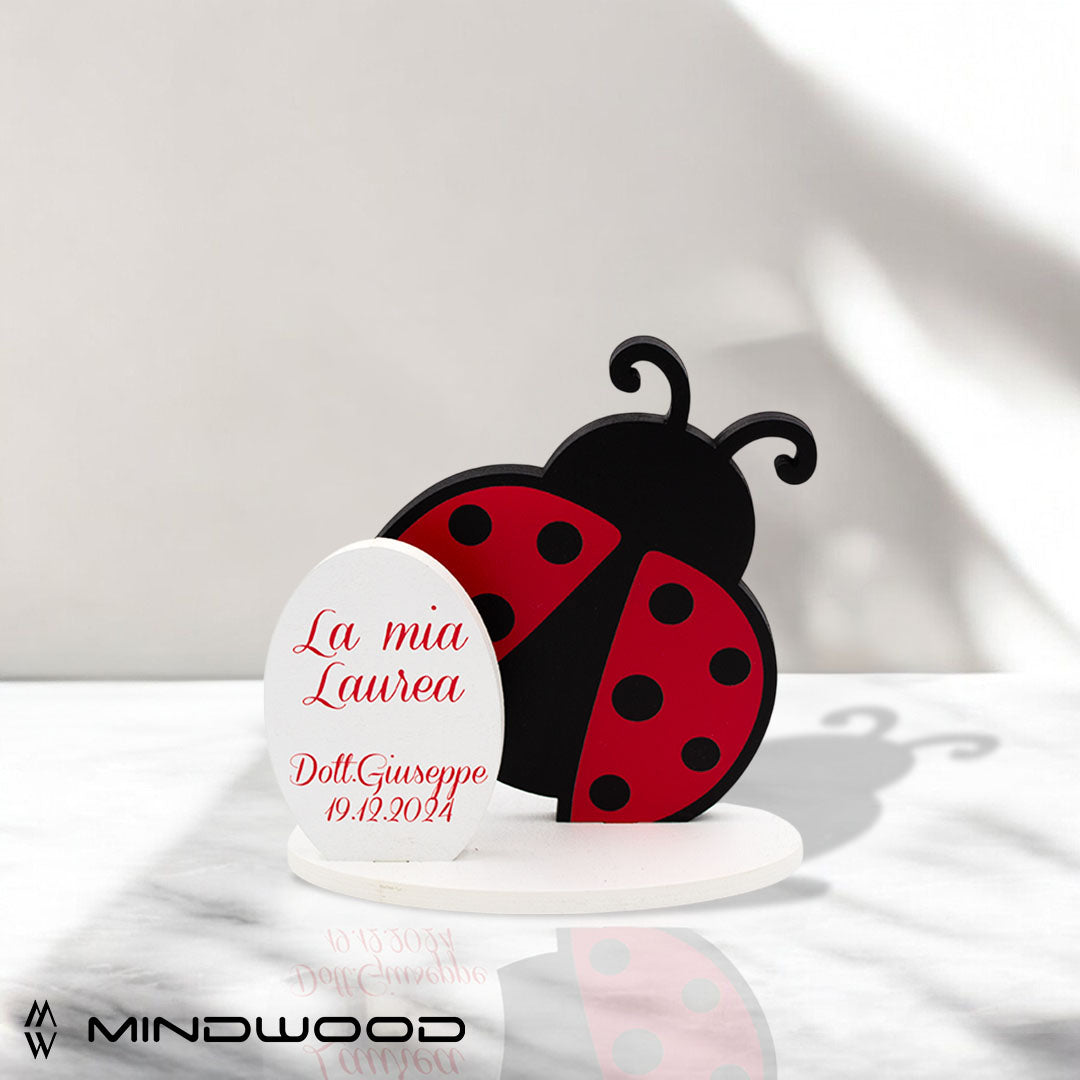 Decor Laurea portacarte Coccinella personalizzabile