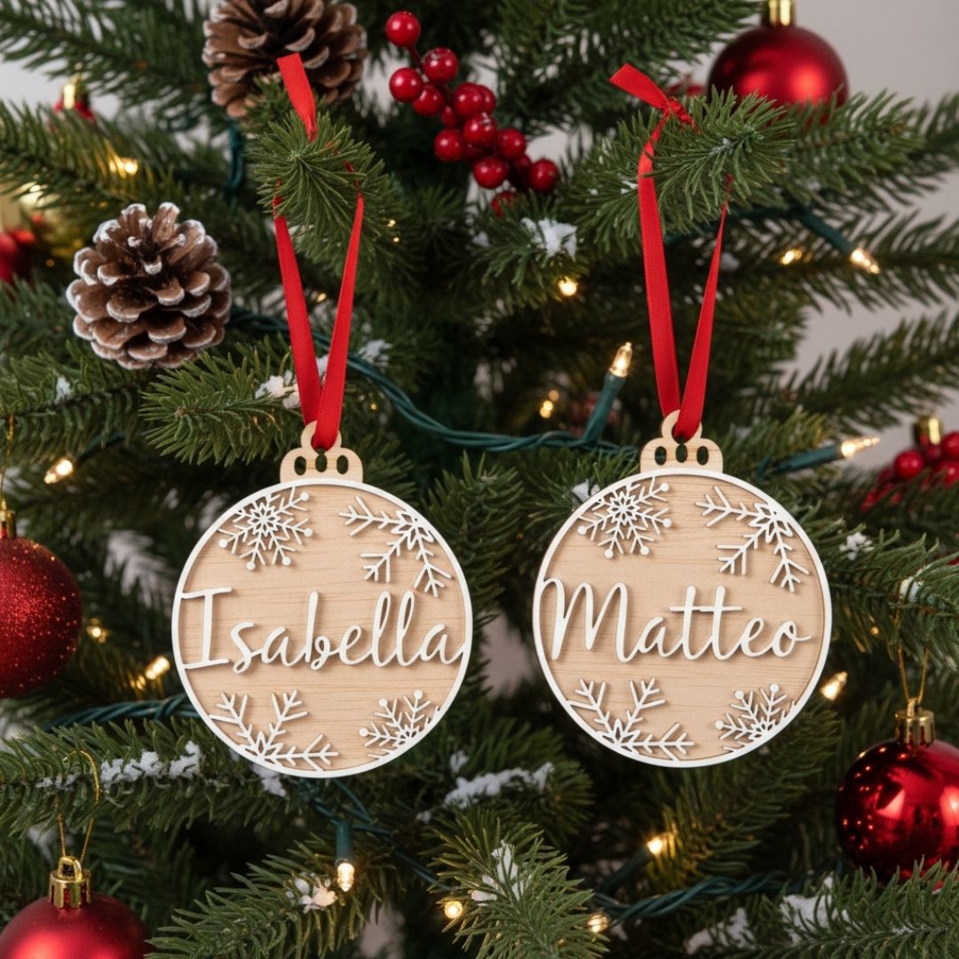 Pallina personalizzata Fiocchi di neve