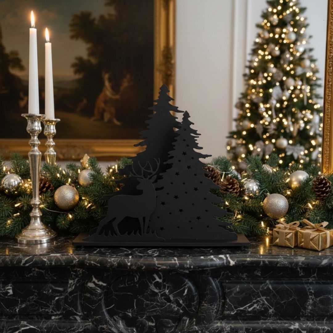 Decorazione Natalizia Alberi e Renna