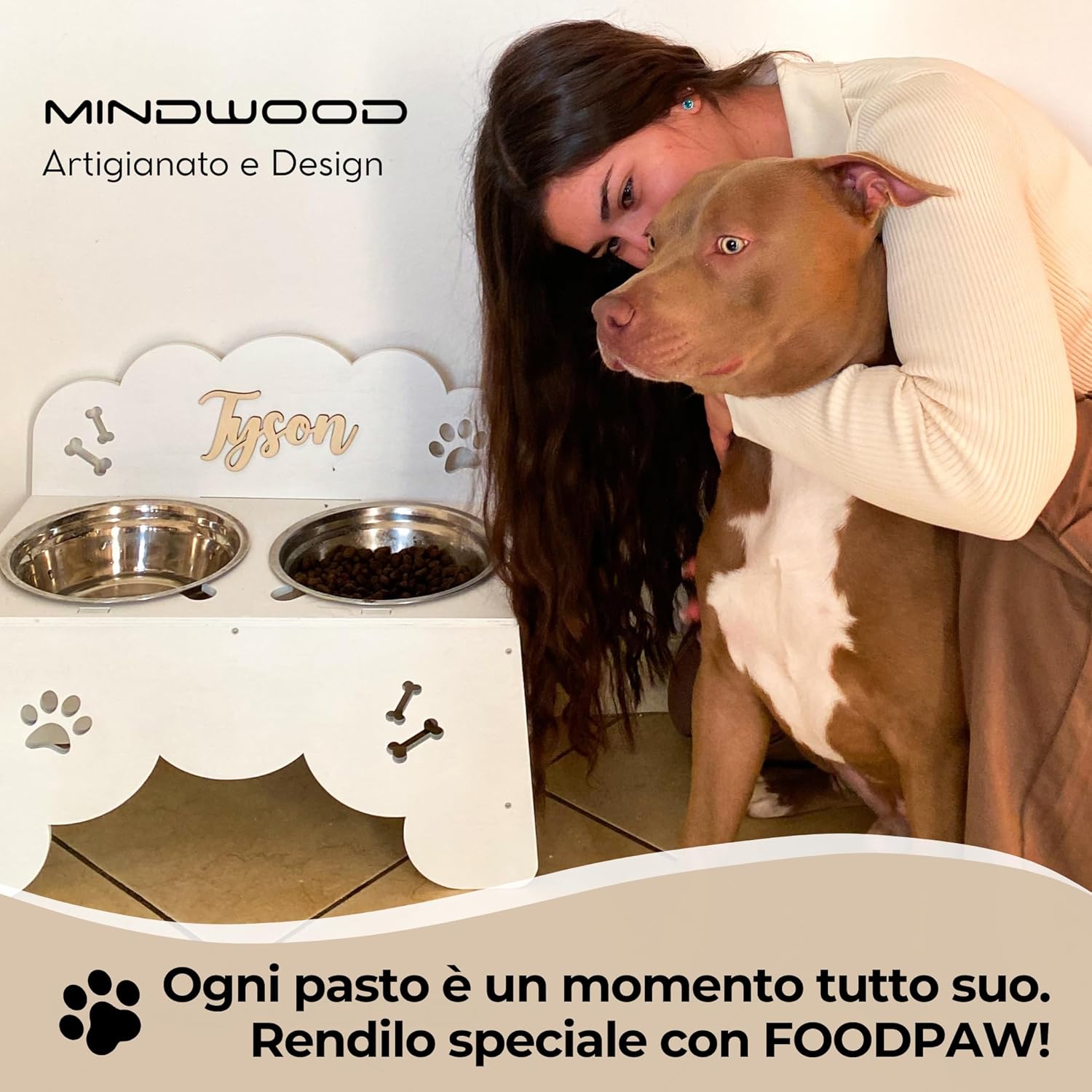 Food Paw - Portaciotole per Cani e Gatti