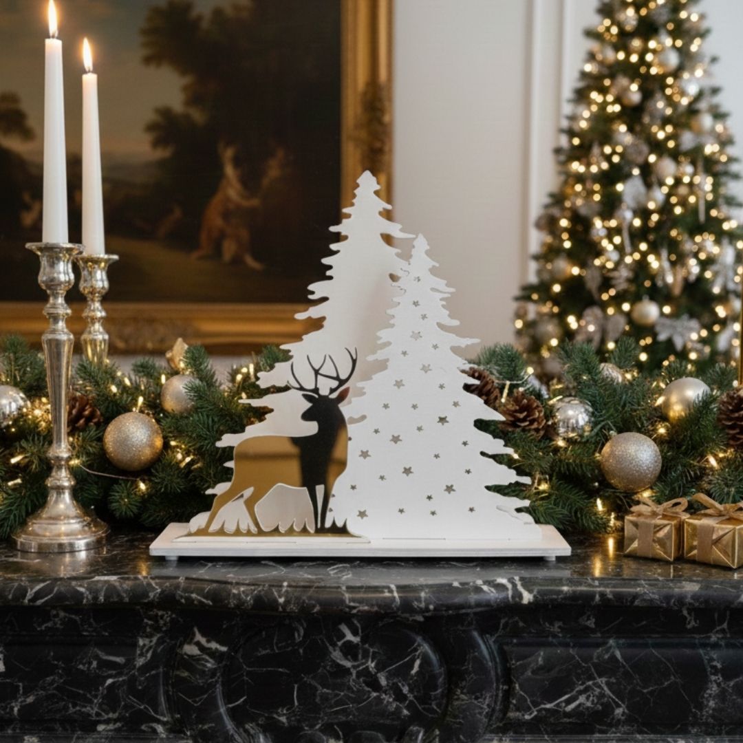 Decorazione Natalizia Alberi e Renna