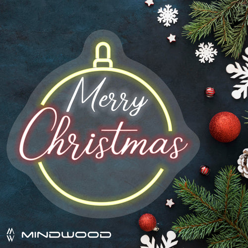 Scritta a Led Personalizzata - Pallina Merry Christmas
