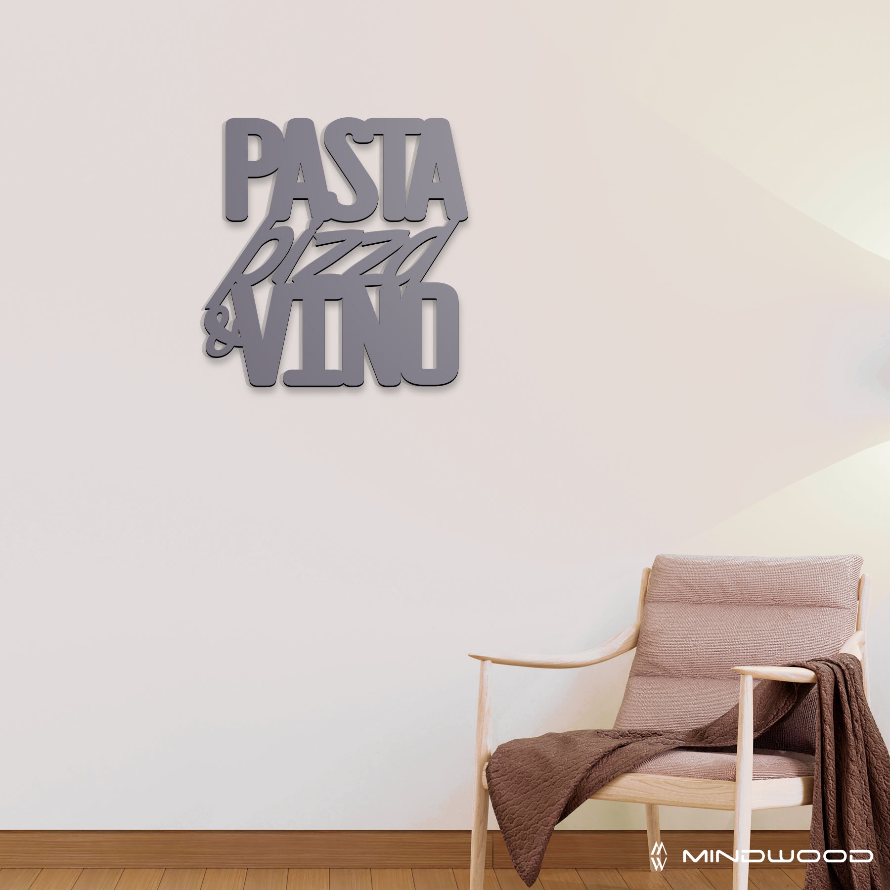 Scritta in Legno Pasta Pizza e Vino