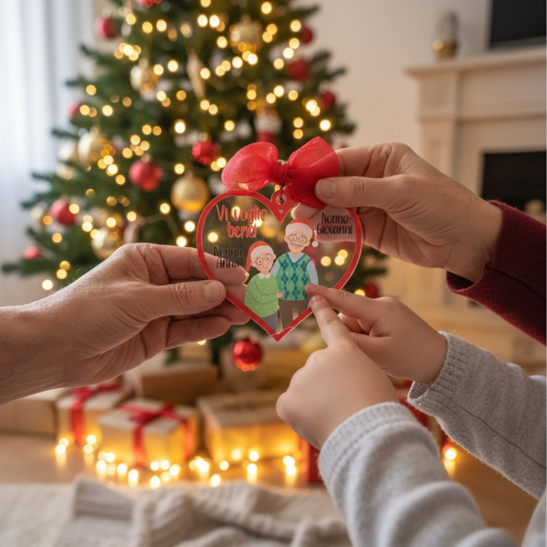 Pallina personalizzabile Cuore Amore nei Nonni