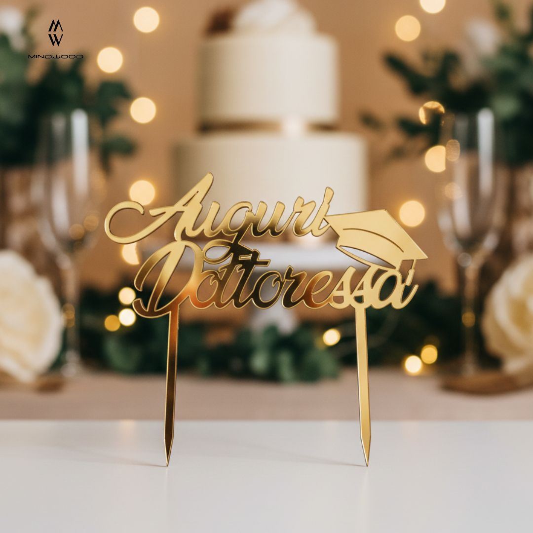 CakeTopper Plex Auguri Dottoressa