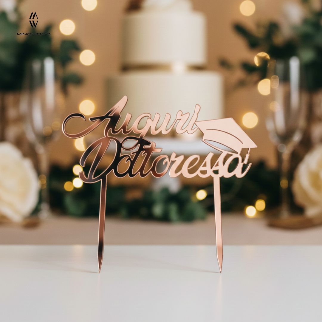 CakeTopper Plex Auguri Dottoressa