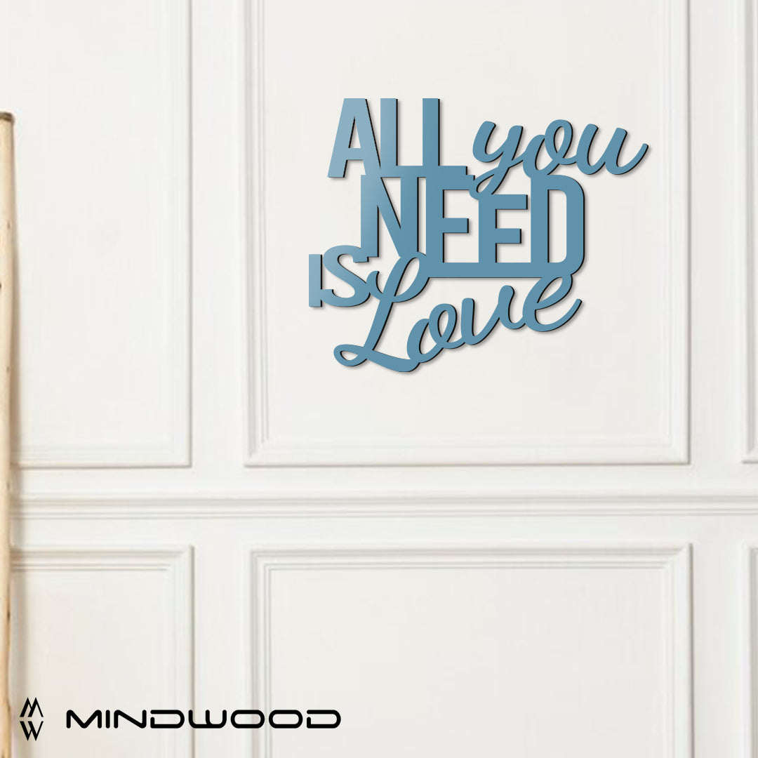 Scritta in Legno All you Need is Love