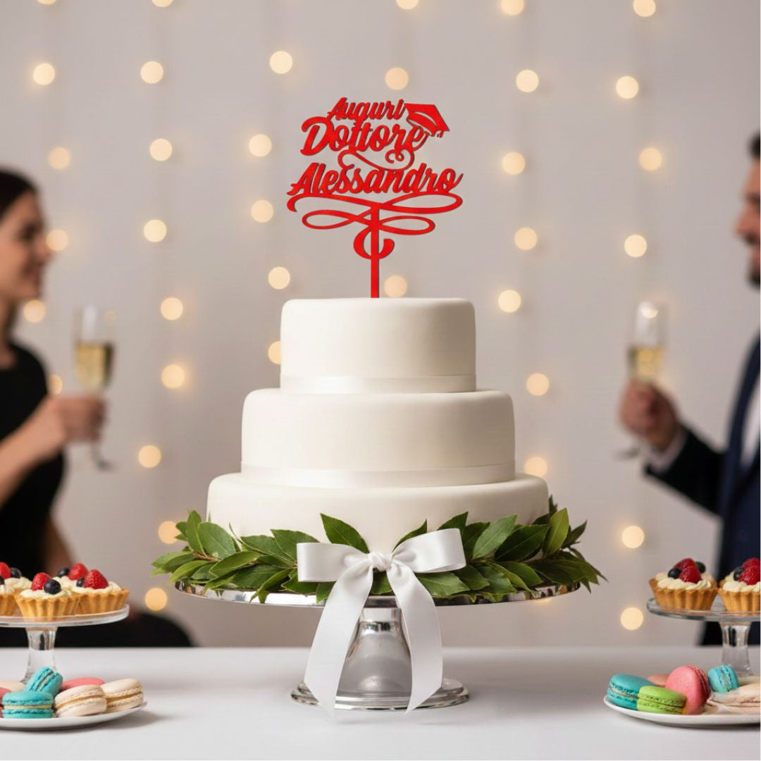 CakeTopper in Legno Personalizzato per Laurea