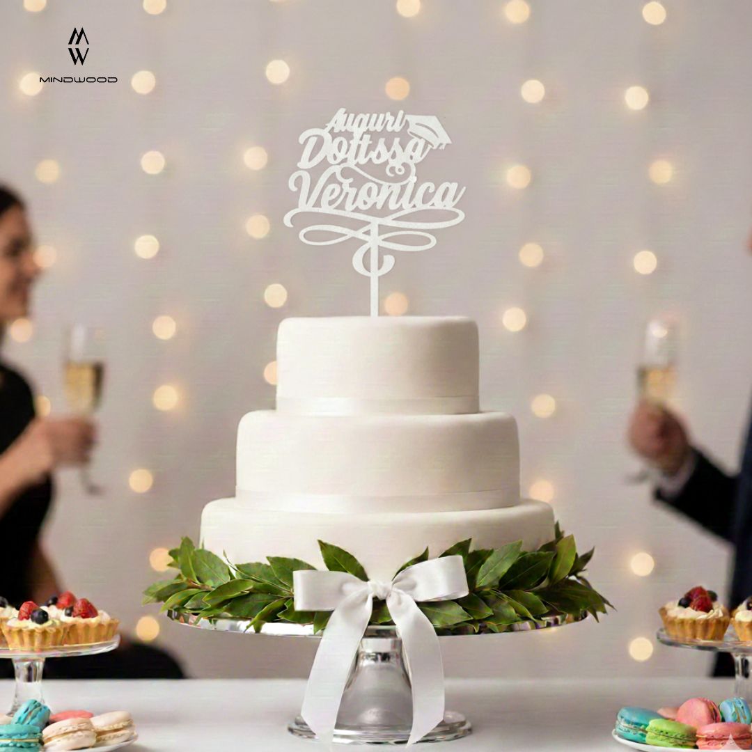 CakeTopper in Legno Personalizzato per Laurea