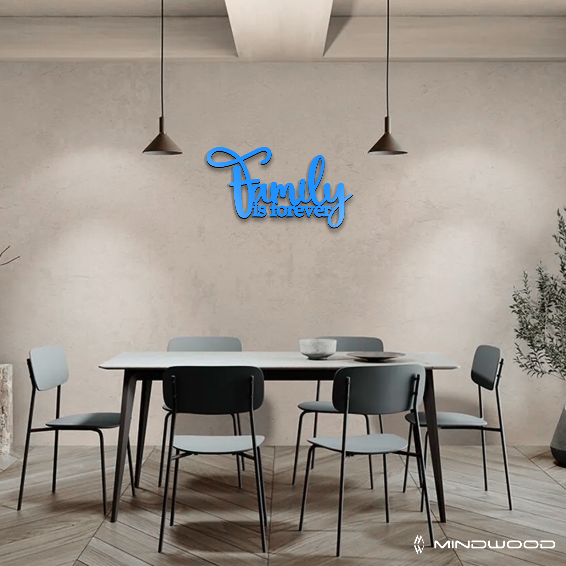 Scritta in Legno Family is Forever