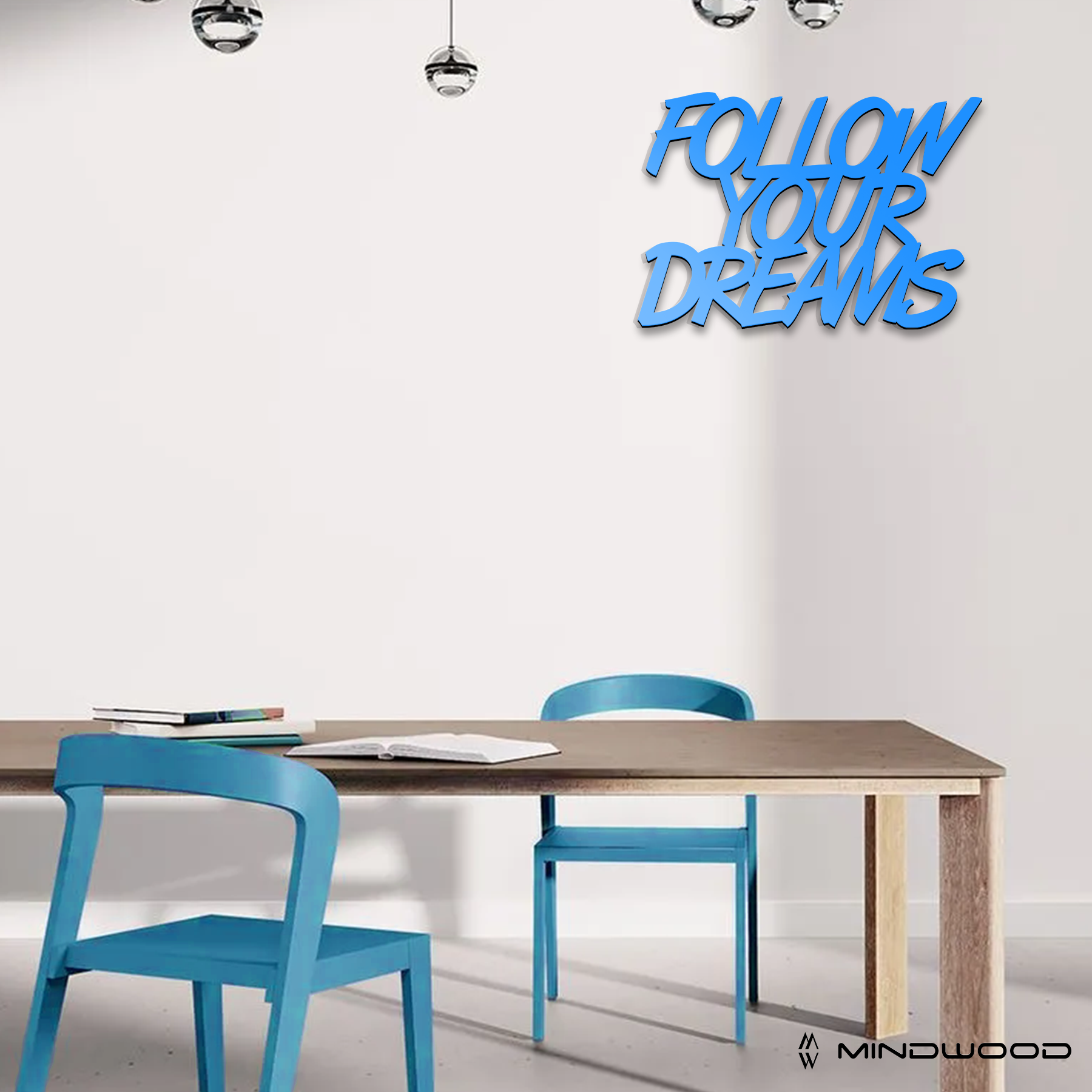 Scritta in Legno Follow Your Dreams