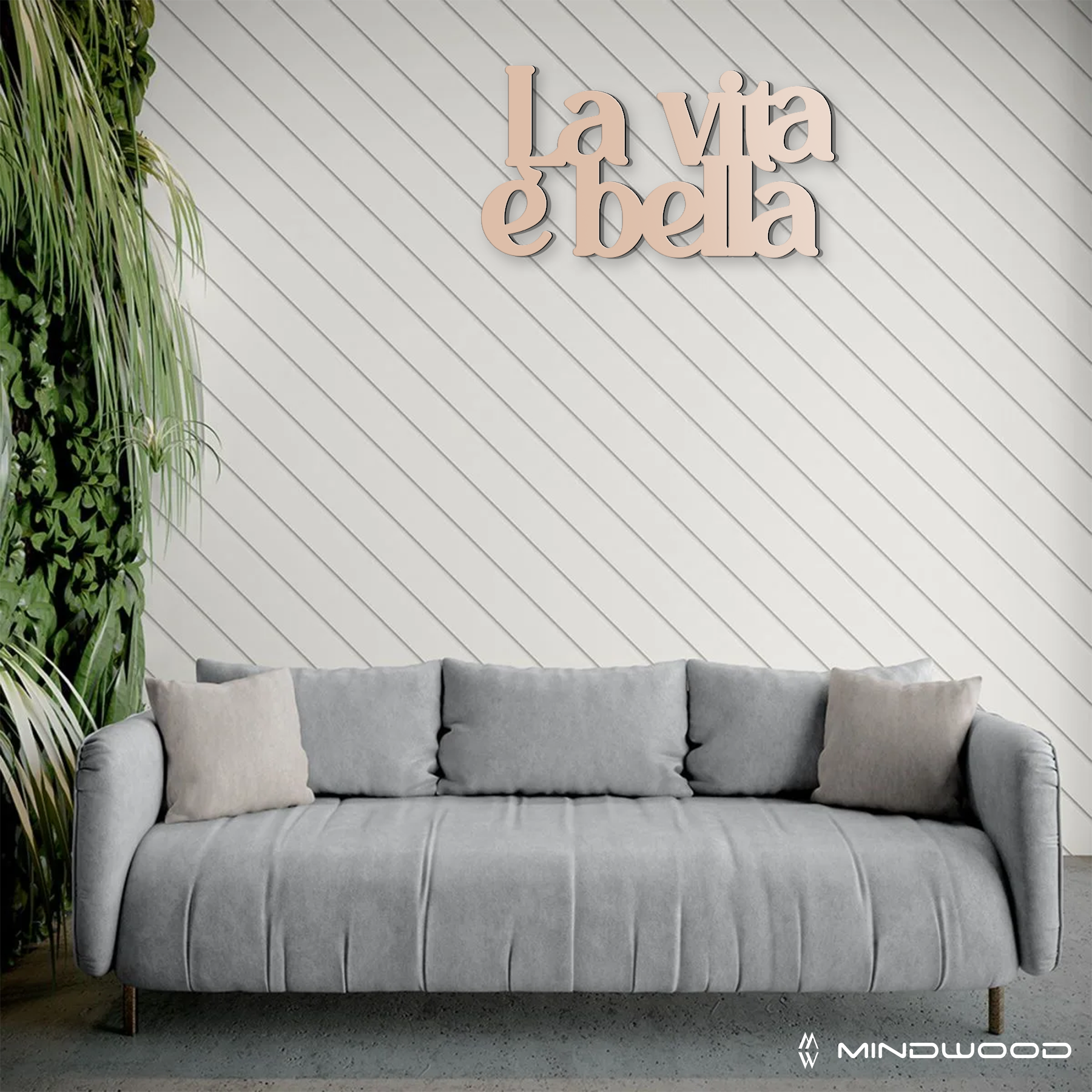 Scritta in Legno La vita è bella