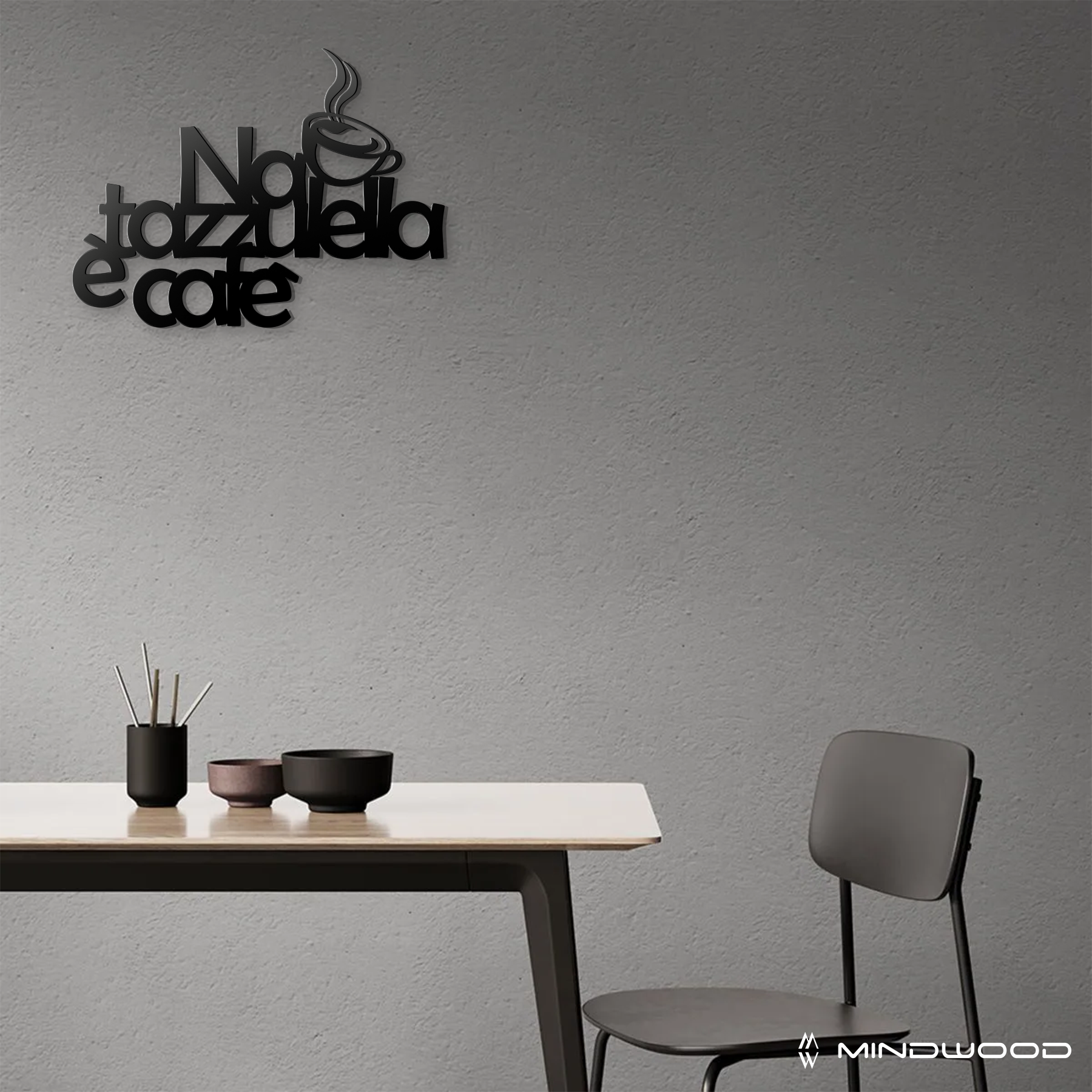 Scritta in Legno Na tazzulella e cafè