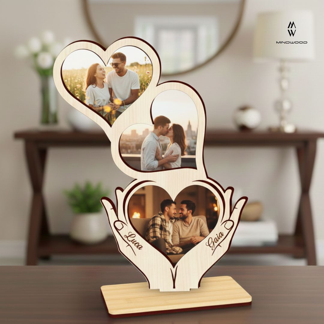 Portafoto Tris di Cuori