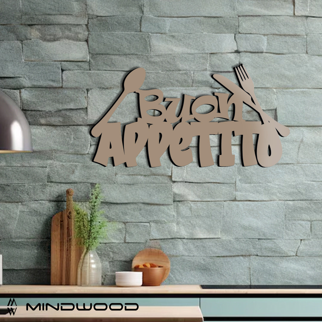 Panneau en bois Bon Appétit