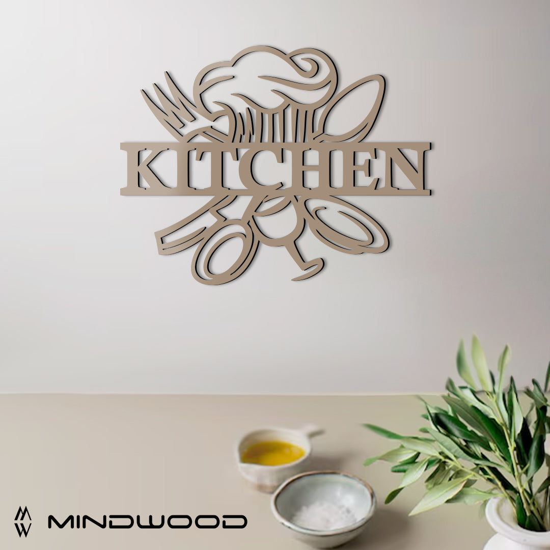 Scritta in Legno Kitchen