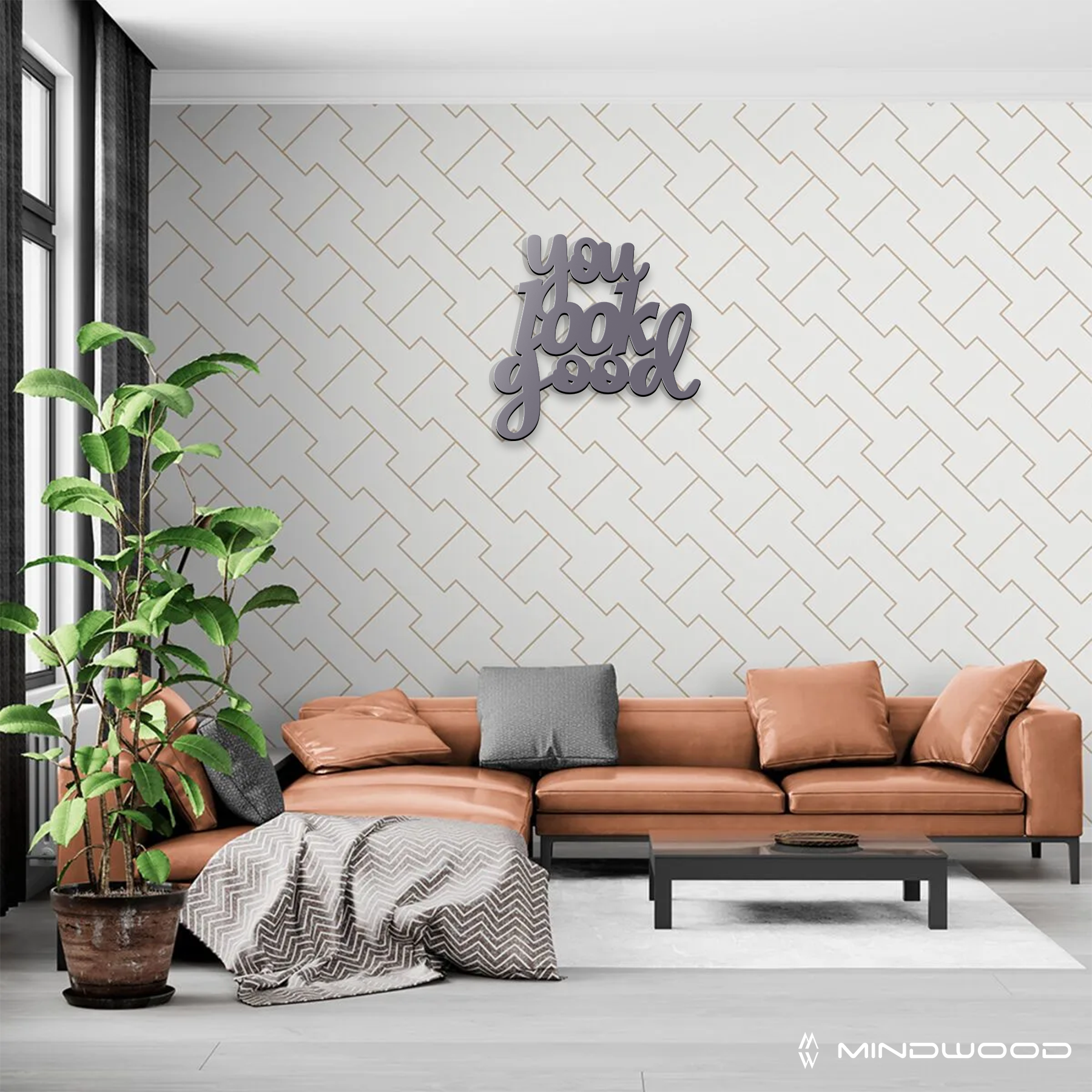 Scritta in Legno You look good