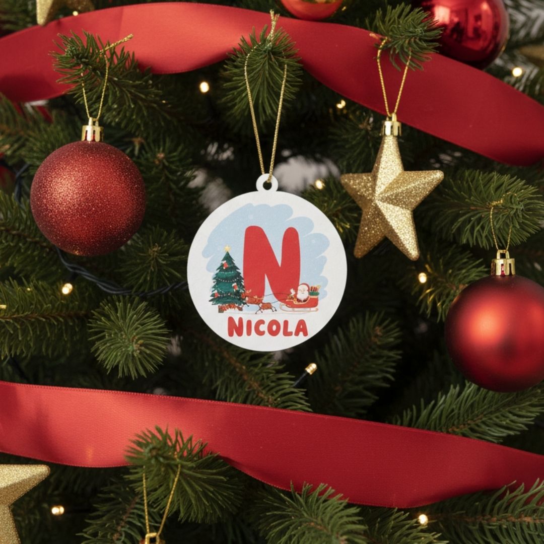 Pallina in Legno personalizzata Iniziale