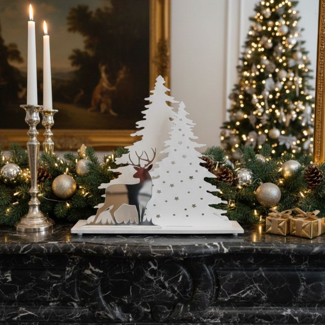 Decorazione Natalizia Alberi e Renna