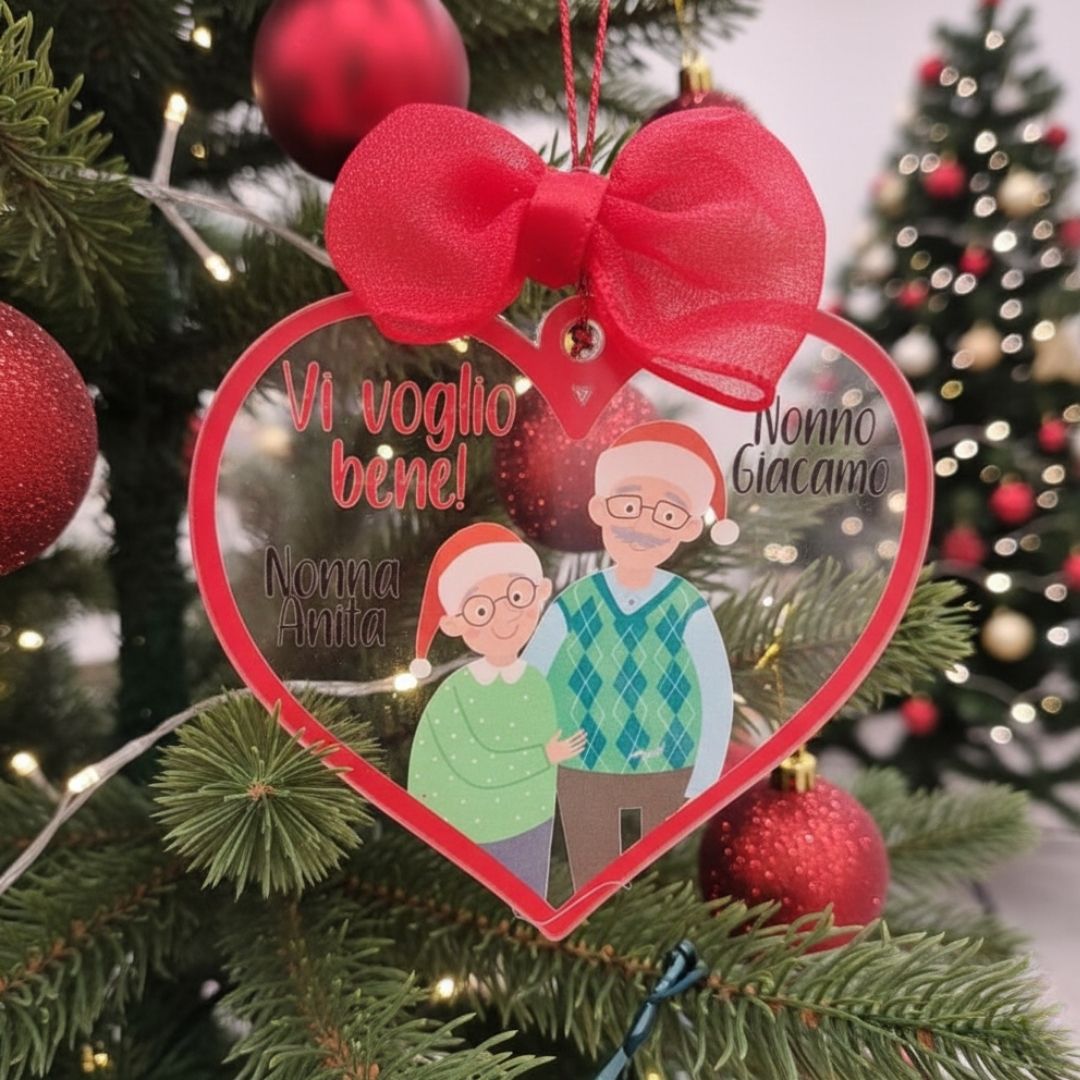 Pallina personalizzabile Cuore Amore nei Nonni