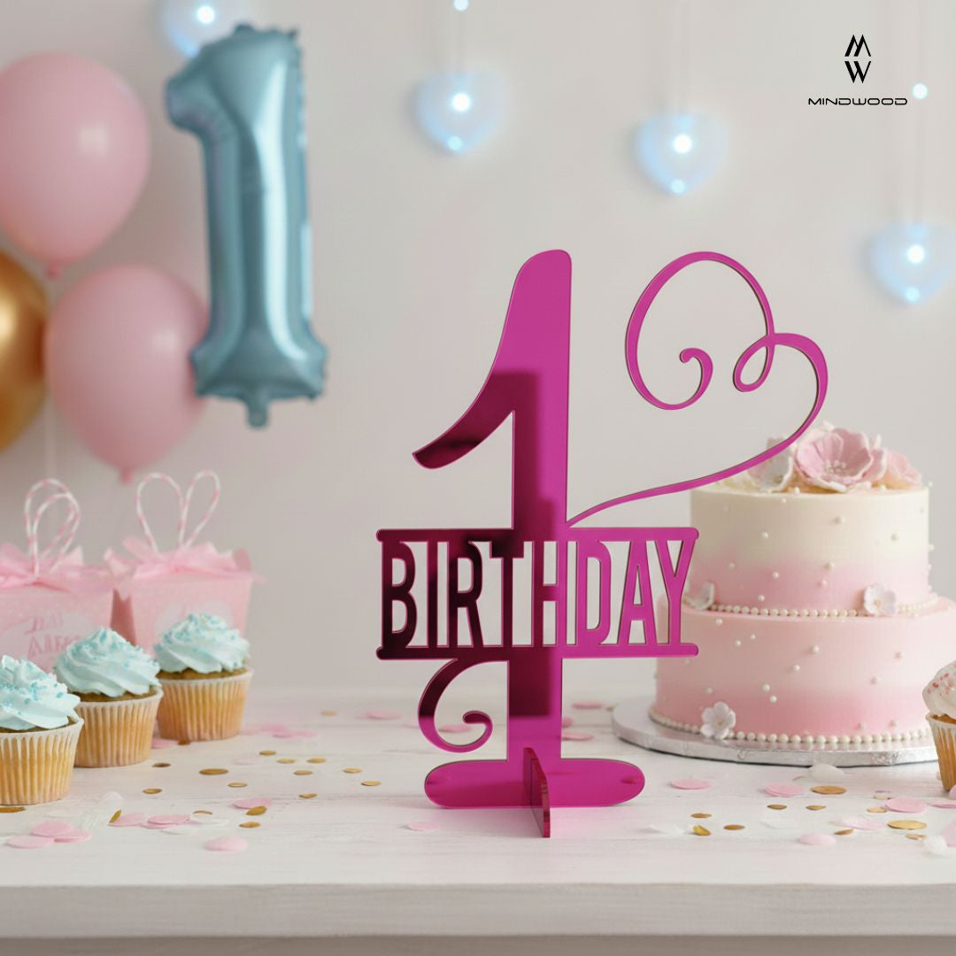 Decorazione da Tavolo in Legno verniciato e Plexiglass Specchiato