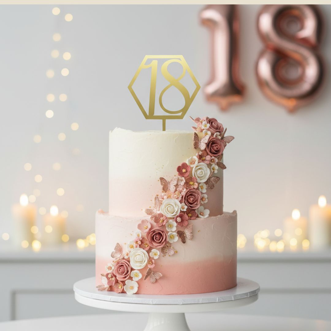 CakeTopper 18 esagonale