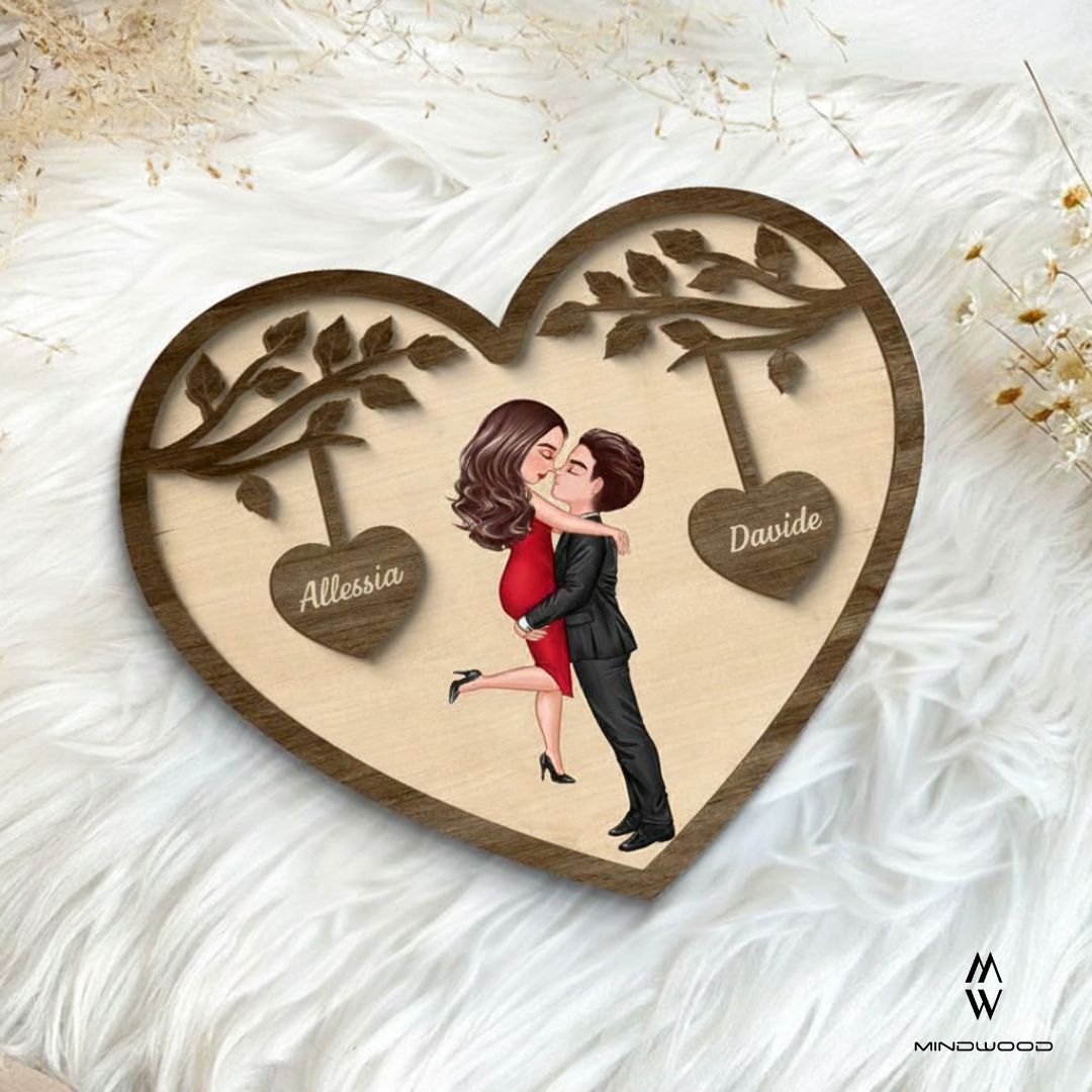 Quadretto personalizzato Abbraccio d'Amore