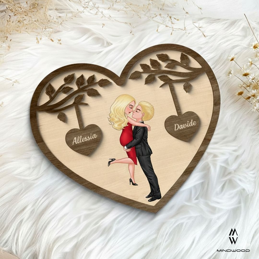 Quadretto personalizzato Abbraccio d'Amore